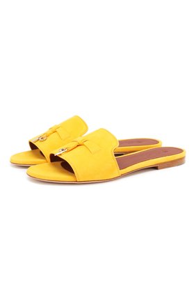 Замшевые шлепанцы Summer Charms | Фото №1 Замшевые шлепанцы Summer Charms | Фото №1