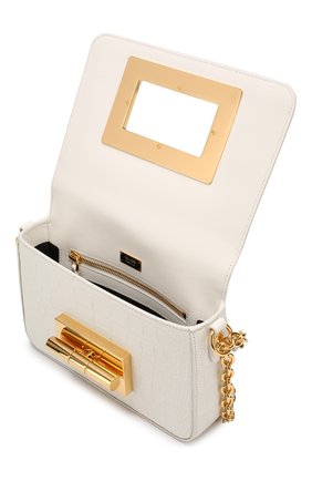 Женская сумка natalia medium из кожи аллигатора TOM FORD белая цвета, арт. L0826T-A45/AMIS купить в ЦУМ | Фото №4 Сумка Natalia medium из кожи аллигатора Tom Ford белая цвета | Фото №4