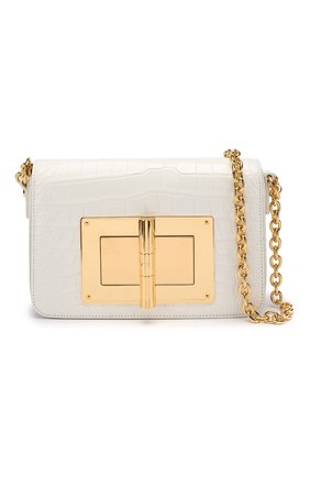 Женская сумка natalia medium из кожи аллигатора TOM FORD белая цвета, арт. L0826T-A45/AMIS купить в ЦУМ | Фото №6 Сумка Natalia medium из кожи аллигатора Tom Ford белая цвета | Фото №6