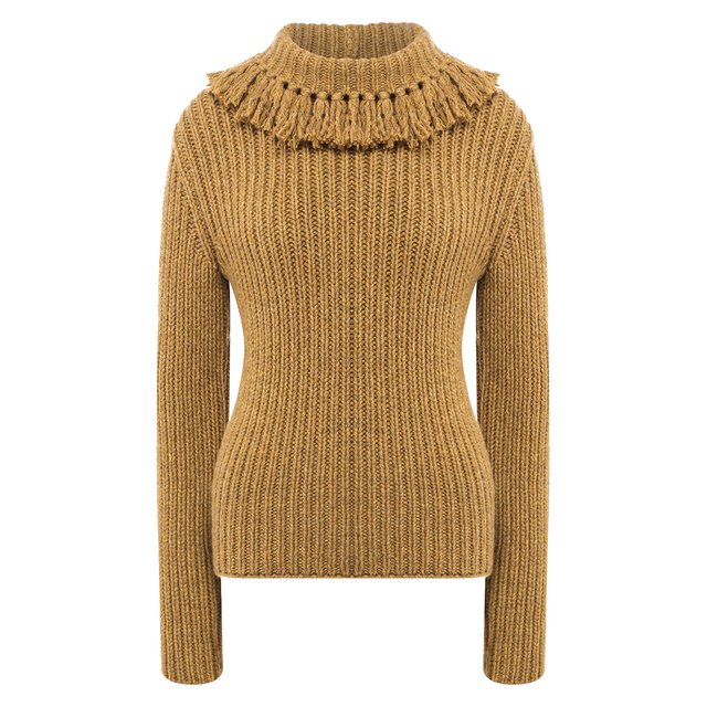 Кашемировый пуловер Bottega Veneta коричневого цвета