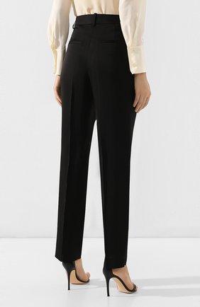 Женские черные брюки из вискозы и шелка Victoria Beckham, арт. TR STR 2710C PSS19 MATT DUCHESS купить в ЦУМ | Фото №4 Брюки из вискозы и шелка Victoria Beckham черные | Фото №4