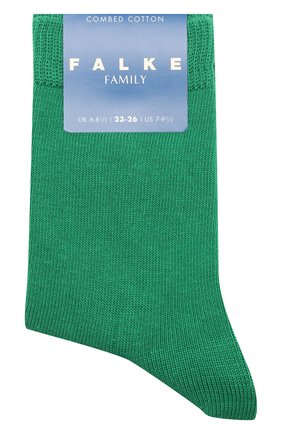 Детские хлопковые носки FALKE зеленого цвета, арт. 10645 | Фото 1 (Материал: Текстиль, Хлопок; Статус проверки: Проверено, Проверена категория; Кросс-КТ: Носки)