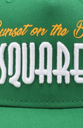 Хлопковая бейсболка Dsquared2 зеленого цвета, арт. DQ03DX-D00I8 в ЦУМ | Фото №3 Хлопковая бейсболка Dsquared2 зеленого цвета | Фото №3