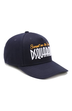 Детская хлопковая бейсболка DSQUARED2 темно-синего цвета по цене 8435 руб., арт. DQ03DX-D00I8 | Фото 1 Детская хлопковая бейсболка DSQUARED2 темно-синего цвета, арт. DQ03DX-D00I8 | Фото 1