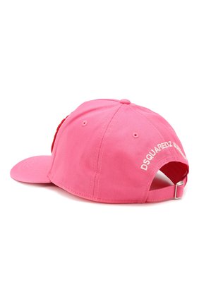 Детская хлопковая бейсболка DSQUARED2 розового цвета по цене 12450 руб., арт. DQ03JF-D00I8 | Фото 2 Детская хлопковая бейсболка DSQUARED2 розового цвета, арт. DQ03JF-D00I8 | Фото 2 (Материал: Хлопок, Текстиль; Статус проверки: Проверено)