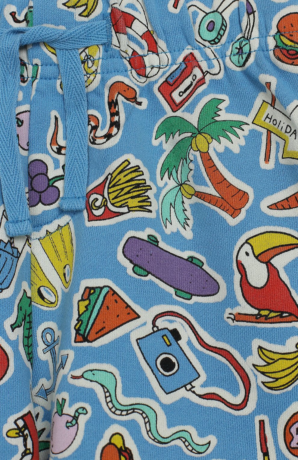 Детские хлопковые шорты STELLA MCCARTNEY голубого цвета, арт. 540115/SMJE6 | Фото 3 (Материал внешний: Хлопок; Статус проверки: Проверено)