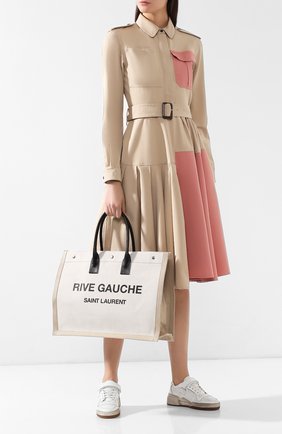 Женская сумка noe SAINT LAURENT черно-белая цвета, арт. 499290/9J52D купить в ЦУМ | Фото №2 Сумка Noe Saint Laurent черно-белая цвета | Фото №2
