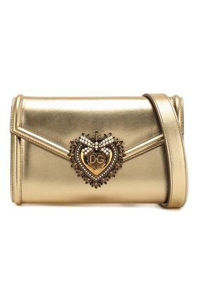 Женская золотая поясная сумка devotion Dolce & Gabbana, арт. BB6706/A1016 купить в ЦУМ | Фото №5 Поясная сумка Devotion Dolce & Gabbana золотая | Фото №5