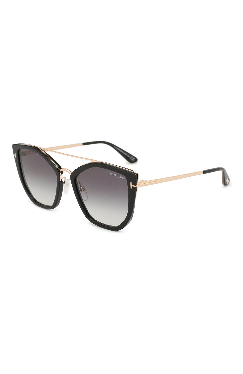 Женские солнцезащитные очки TOM FORD черного цвета, арт. TF648 01B | Фото 1