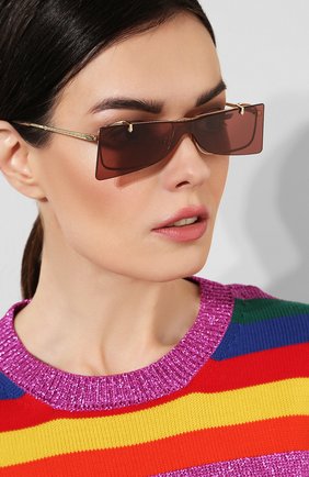 Женские солнцезащитные очки GUCCI бордового цвета по цене 44600 руб., арт. GG0363 002 | Фото 2 Женские солнцезащитные очки GUCCI бордового цвета, арт. GG0363 002 | Фото 2