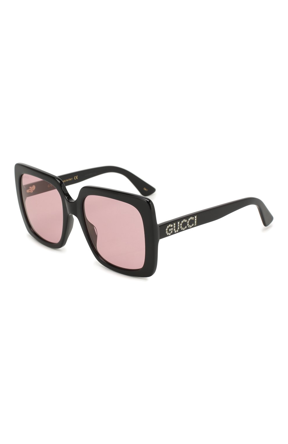 Женские солнцезащитные очки GUCCI черного цвета, арт. GG0418 002 | Фото 1