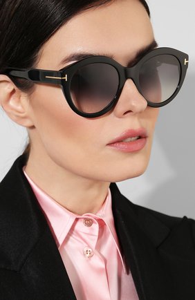 Женские солнцезащитные очки TOM FORD черного цвета по цене 22700 руб., арт. TF661 01B | Фото 2 Женские солнцезащитные очки TOM FORD черного цвета, арт. TF661 01B | Фото 2
