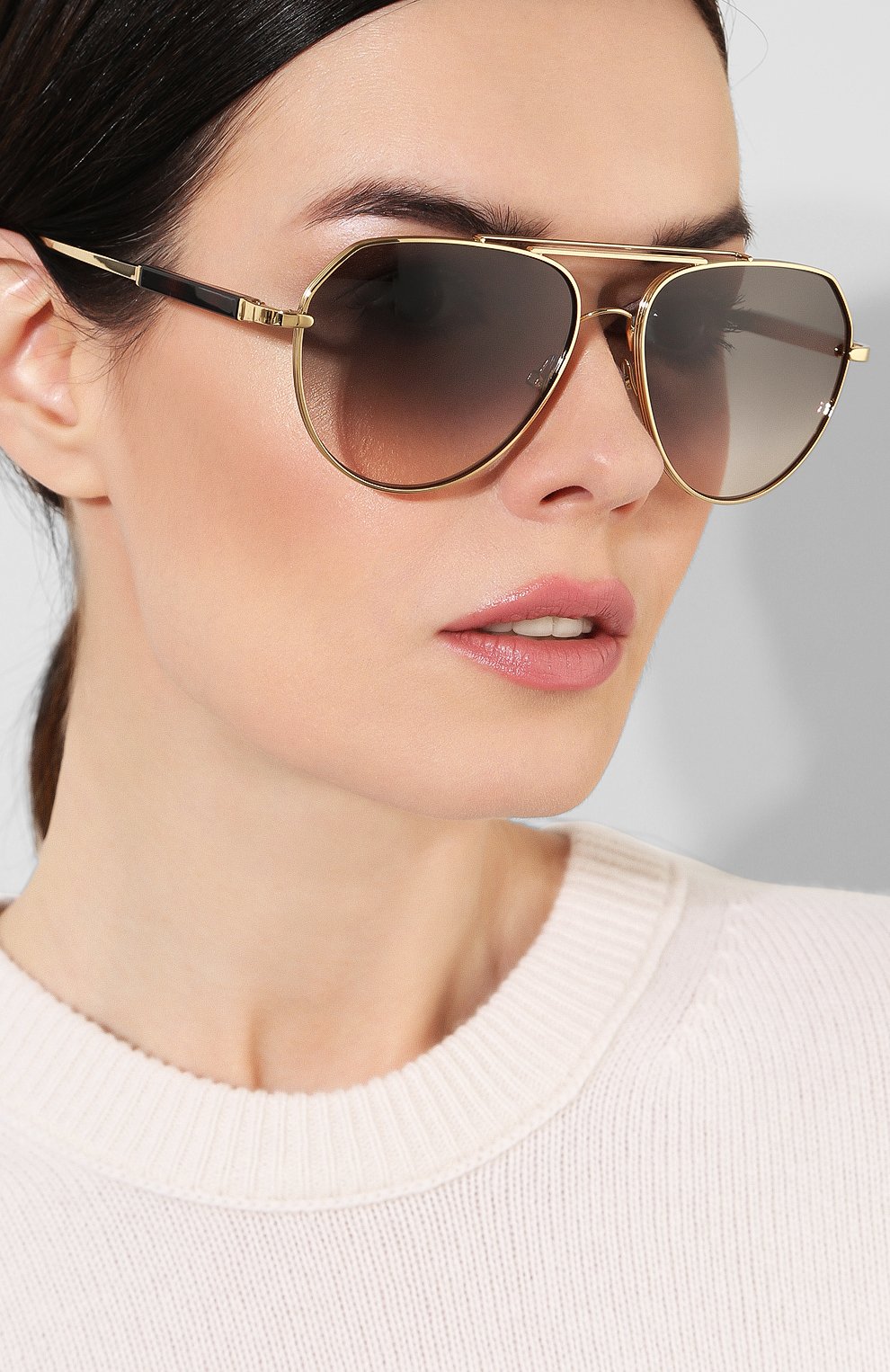 Женские золотые солнцезащитные очки Tom Ford, арт. TF670 30B купить в ЦУМ | Фото №2 Солнцезащитные очки Tom Ford золотые | Фото №2