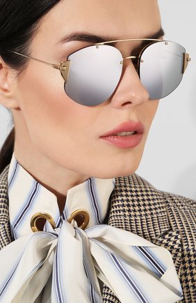 Женские солнцезащитные очки DIOR серебряного цвета по цене 32450 руб., арт. DI0RSTR0NGER 000 DC | Фото 2 Женские солнцезащитные очки DIOR серебряного цвета, арт. DI0RSTR0NGER 000 DC | Фото 2