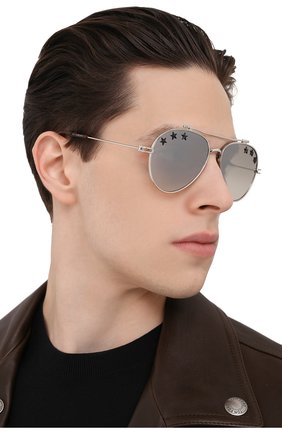 Женские серебряные солнцезащитные очки Givenchy, арт. 7057/STARS 010 купить в ЦУМ | Фото №3 Солнцезащитные очки Givenchy серебряные | Фото №3