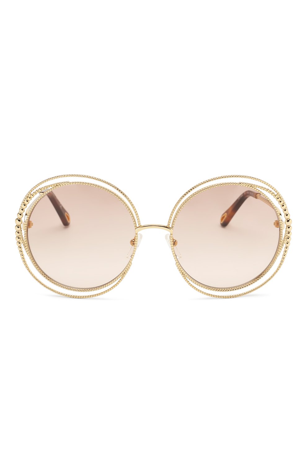 Женские золотые солнцезащитные очки Chloé, арт. 114SC-722 купить в ЦУМ | Фото №3 Солнцезащитные очки Chloé золотые | Фото №3
