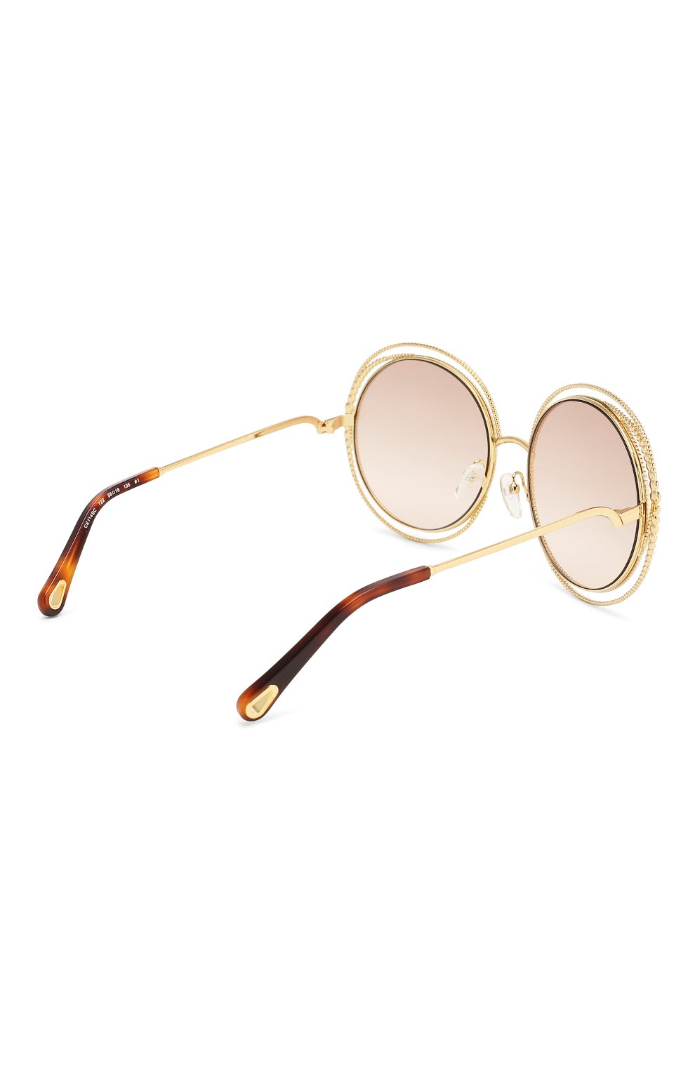 Женские золотые солнцезащитные очки Chloé, арт. 114SC-722 купить в ЦУМ | Фото №4 Солнцезащитные очки Chloé золотые | Фото №4