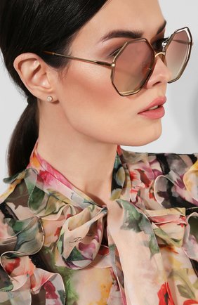 Женские солнцезащитные очки CHLOÉ светло-коричневого цвета по цене 24950 руб., арт. 132S-205 | Фото 2 Женские солнцезащитные очки CHLOÉ светло-коричневого цвета, арт. 132S-205 | Фото 2