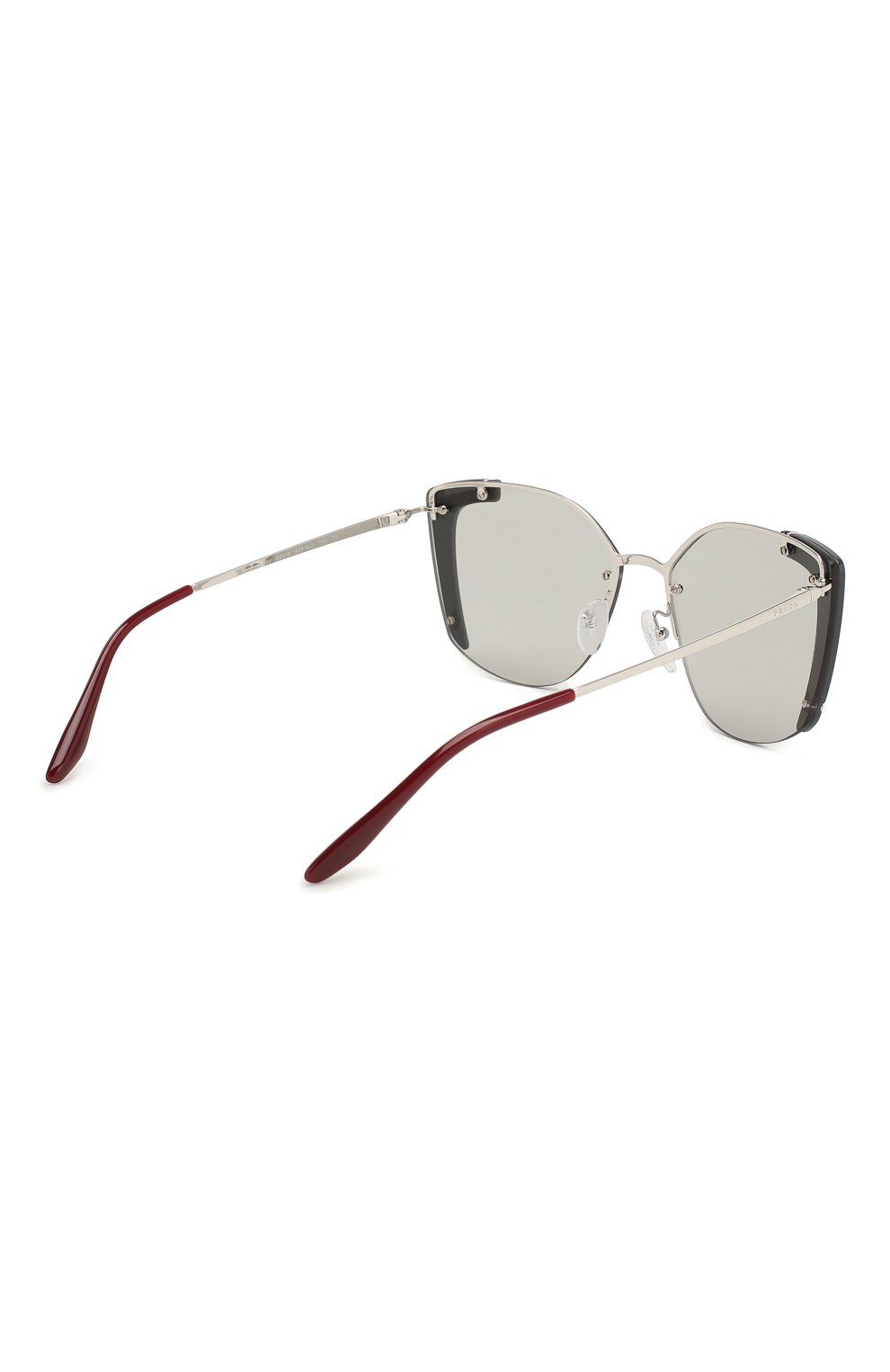 Женские серебряные солнцезащитные очки Prada, арт. 59VS-4295J0 купить в ЦУМ | Фото №4 Солнцезащитные очки Prada серебряные | Фото №4