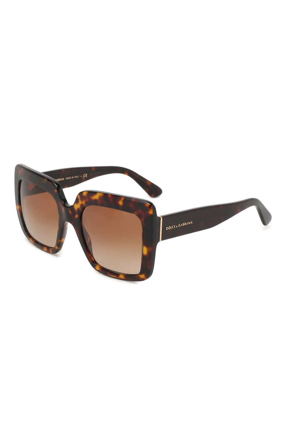 Женские солнцезащитные очки DOLCE & GABBANA коричневого цвета, арт. 4310-502/13 | Фото 1