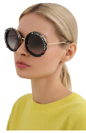 Женские черные солнцезащитные очки Dolce & Gabbana, арт. 2198-02/8G купить в ЦУМ | Фото №2 Солнцезащитные очки Dolce & Gabbana черные | Фото №2