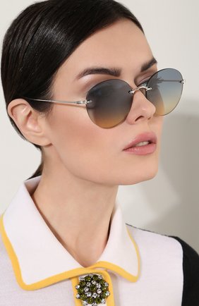 Женские солнцезащитные очки OLIVER PEOPLES синего цвета по цене 22800 руб., арт. 1264S-503679 | Фото 2 Женские солнцезащитные очки OLIVER PEOPLES синего цвета, арт. 1264S-503679 | Фото 2