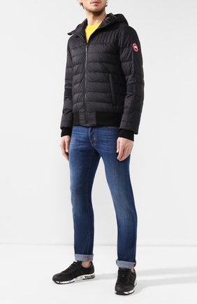 Мужской пуховый бомбер cabri CANADA GOOSE черного цвета по цене 52750 руб., арт. 2208M | Фото 2 Мужской пуховый бомбер cabri CANADA GOOSE черного цвета, арт. 2208M | Фото 2