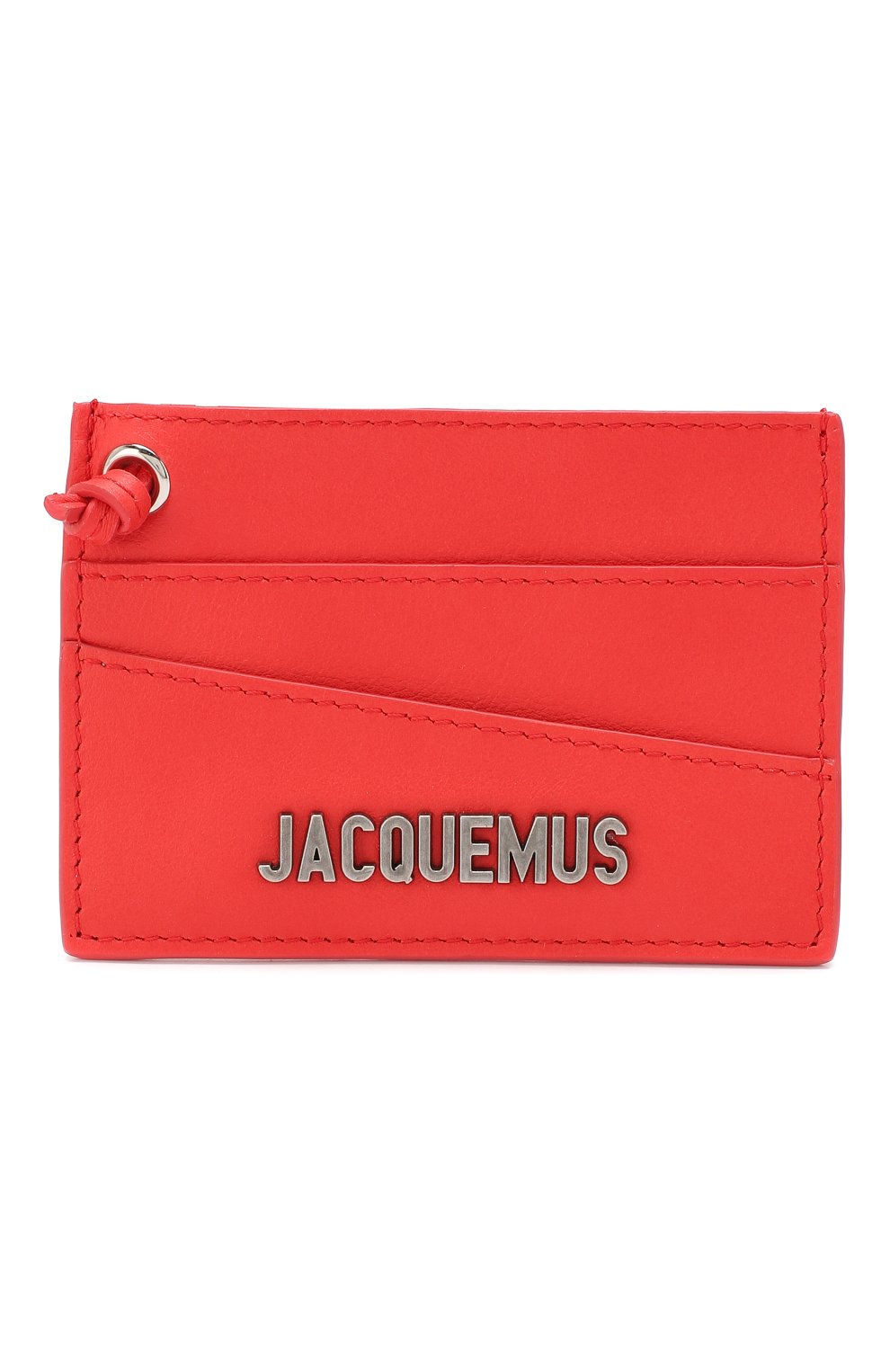 Мужской кожаный футляр для кредитных карт le porte JACQUEMUS красного цвета, арт. 195AC08 | Фото 1