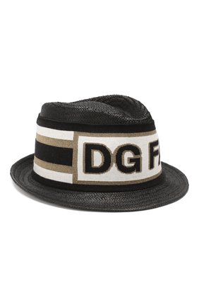 Мужская шляпа DOLCE & GABBANA черного цвета, арт. GH659Z/GEG62 | Фото 1 (Материал: Растительное волокно, Текстиль; Статус проверки: Проверено, Проверена категория)
