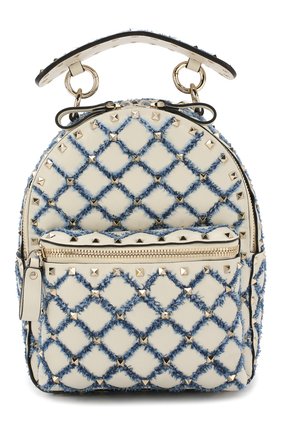 Женский кремовый рюкзак valentino garavani rockstud spike mini Valentino, арт. RW2B0B63/TYU купить в ЦУМ | Фото №1 Рюкзак Valentino Garavani Rockstud Spike mini Valentino кремовый | Фото №1
