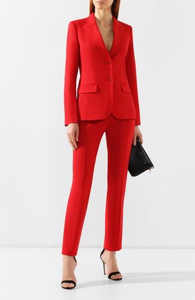 Женские красные шерстяные брюки Elie Saab, арт. 10463 купить в ЦУМ | Фото №2 Шерстяные брюки Elie Saab красные | Фото №2