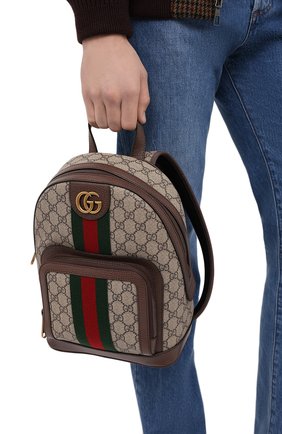 Мужской рюкзак ophidia GUCCI бежевого цвета по цене 96000 руб., арт. 547965/9U8BT | Фото 2 Мужской рюкзак ophidia GUCCI бежевого цвета, арт. 547965/9U8BT | Фото 2