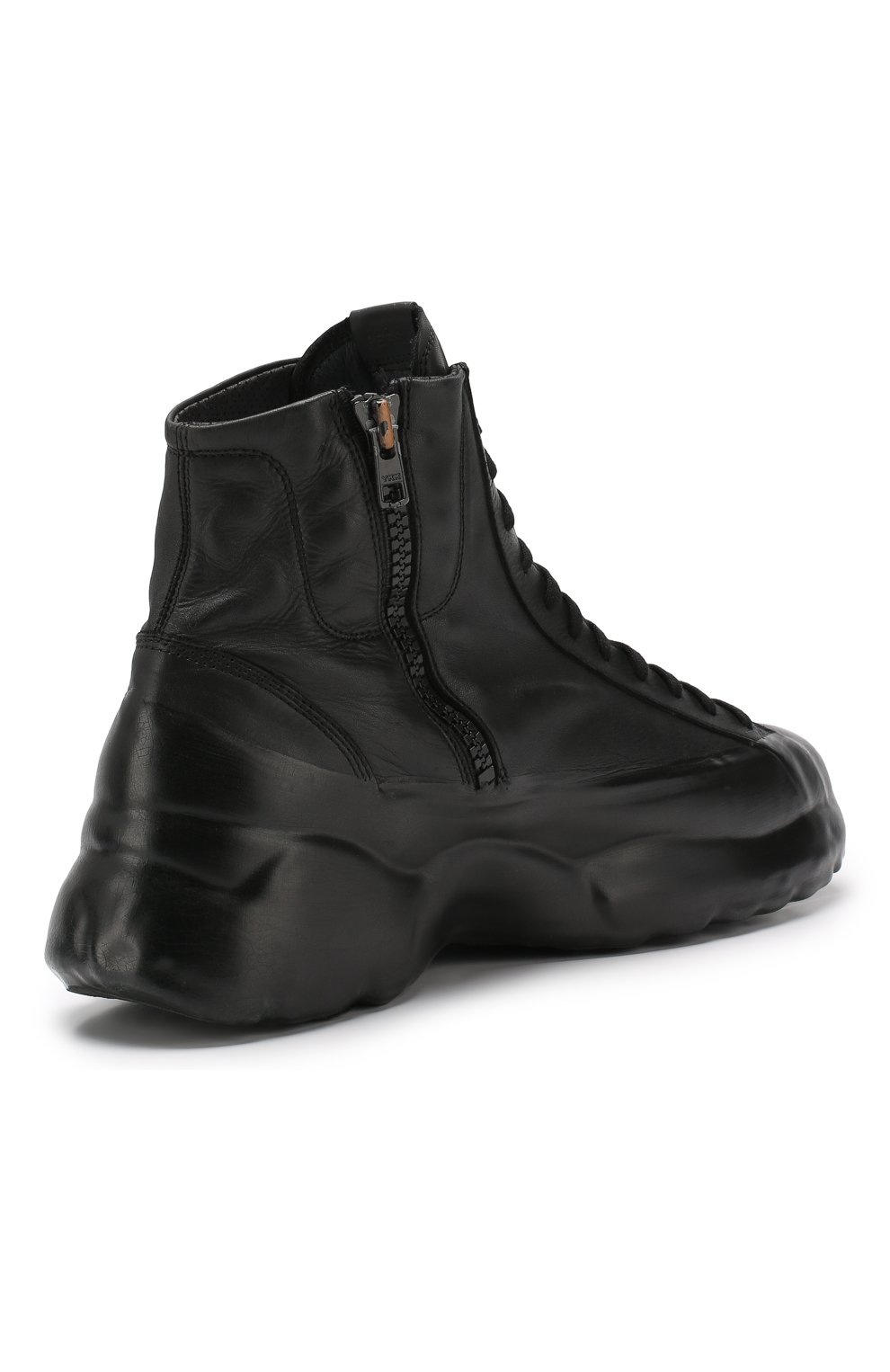 Мужские кожаные ботинки RBRSL черного цвета, арт. 7U2150U.U54CXAB001 | Фото 4 (Каблук высота: Высокий; Мужское Кросс-КТ: Ботинки-обувь; Материал внутренний: Натуральная кожа; Материал утеплителя: Без утеплителя; Подошва: Массивная; Статус проверки: Проверена категория)