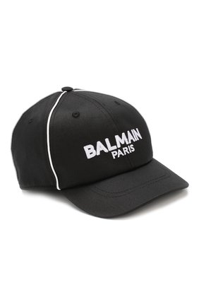Детская хлопковая бейсболка BALMAIN черного цвета по цене 12750 руб., арт. 6K0587/KX390 | Фото 1 Детская хлопковая бейсболка BALMAIN черного цвета, арт. 6K0587/KX390 | Фото 1
