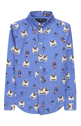 Хлопковая рубашка с воротником button down | Фото №1 Хлопковая рубашка с воротником button down | Фото №1