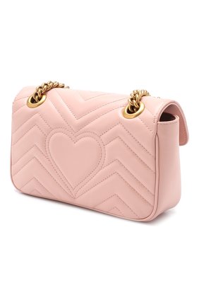 Женская сумка gg marmont GUCCI розовая цвета, арт. 446744/DTDIT купить в ЦУМ | Фото №3 Сумка GG Marmont Gucci розовая цвета | Фото №3