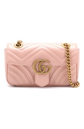 Женская сумка gg marmont GUCCI розовая цвета, арт. 446744/DTDIT купить в ЦУМ | Фото №5 Сумка GG Marmont Gucci розовая цвета | Фото №5