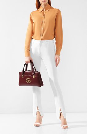 Женская сумка arli large GUCCI бордовая цвета, арт. 550130/0V10G купить в ЦУМ | Фото №2 Сумка Arli large Gucci бордовая цвета | Фото №2