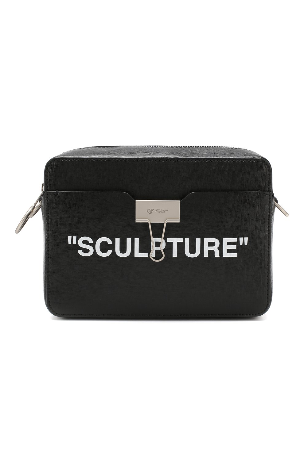Поясная сумка Sculpture Binder Clip Off-White черная | Фото №1