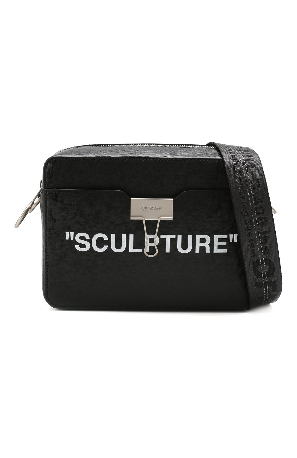 Женская черная поясная сумка sculpture binder clip Off-White, арт. 0WNA054S194230691001 купить в ЦУМ | Фото №6 Поясная сумка Sculpture Binder Clip Off-White черная | Фото №6