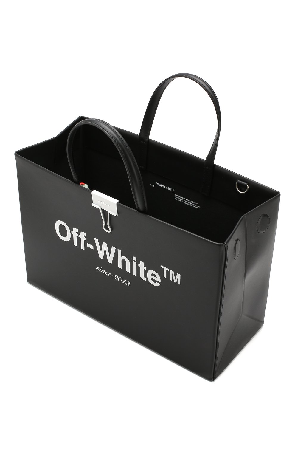 Женская сумка box OFF-WHITE черная цвета, арт. 0WNA058S197190881001 купить в ЦУМ | Фото №4 Сумка Box Off-White черная цвета | Фото №4
