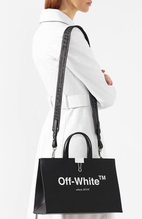 Женская сумка box OFF-WHITE черная цвета, арт. 0WNA058S197190881001 купить в ЦУМ | Фото №5 Сумка Box Off-White черная цвета | Фото №5