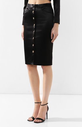 Женская черная юбка-карандаш Versace, арт. A82774/A229765 купить в ЦУМ | Фото №3 Юбка-карандаш Versace черная | Фото №3