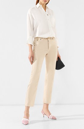 Женские бежевые джинсы прямого кроя Jacquemus, арт. 191DE01/70130 купить в ЦУМ | Фото №2 Джинсы прямого кроя Jacquemus бежевые | Фото №2