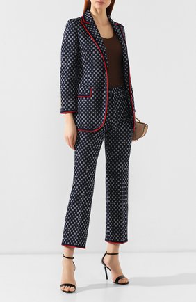 Женские синие хлопковые брюки Gucci, арт. 559643/ZAAEN купить в ЦУМ | Фото №2 Хлопковые брюки Gucci синие | Фото №2