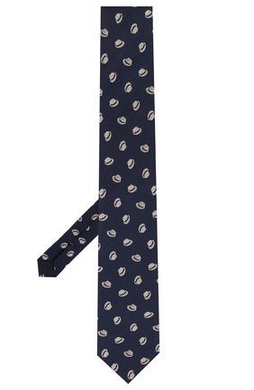 Мужской шелковый галстук VAN LAACK темно-синего цвета, арт. LUIS-EL/K03908 | Фото 2 (Материал: Шелк, Текстиль; Статус проверки: Проверено; Принт: С принтом)