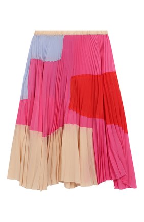 Детская плиссированная юбка из вискозы и шелка MARNI разноцветного цвета, арт. M001ZX-M00E4 | Фото 2 (Материал внешний: Вискоза, Шелк; Статус проверки: Проверена категория; Случай: Повседневный)