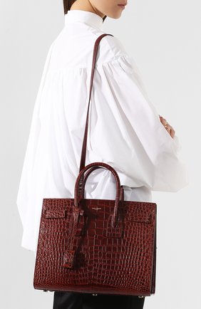 Женская сумка sac de jour small SAINT LAURENT коричневая цвета, арт. 378299/01U2W купить в ЦУМ | Фото №5 Сумка Sac De Jour small Saint Laurent коричневая цвета | Фото №5