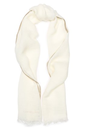 Мужской льняной шарф CORNELIANI белого цвета по цене 13450 руб., арт. 83B229-9129018/00 | Фото 1 Мужской льняной шарф CORNELIANI белого цвета, арт. 83B229-9129018/00 | Фото 1