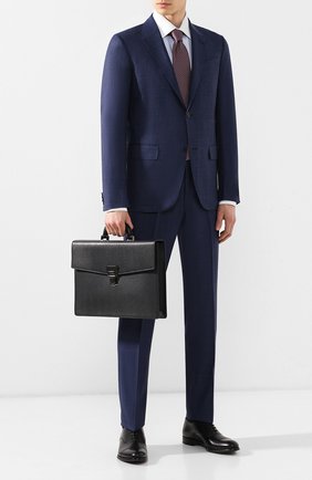 Мужской кожаный портфель SALVATORE FERRAGAMO серого цвета по цене 149000 руб., арт. Z-0700477 | Фото 2 Мужской кожаный портфель SALVATORE FERRAGAMO серого цвета, арт. Z-0700477 | Фото 2